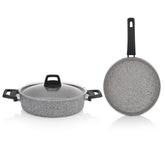 Schafer Eternal 2 li Set 26 Cm Basık Tencere & 26 Cm Tava Gri